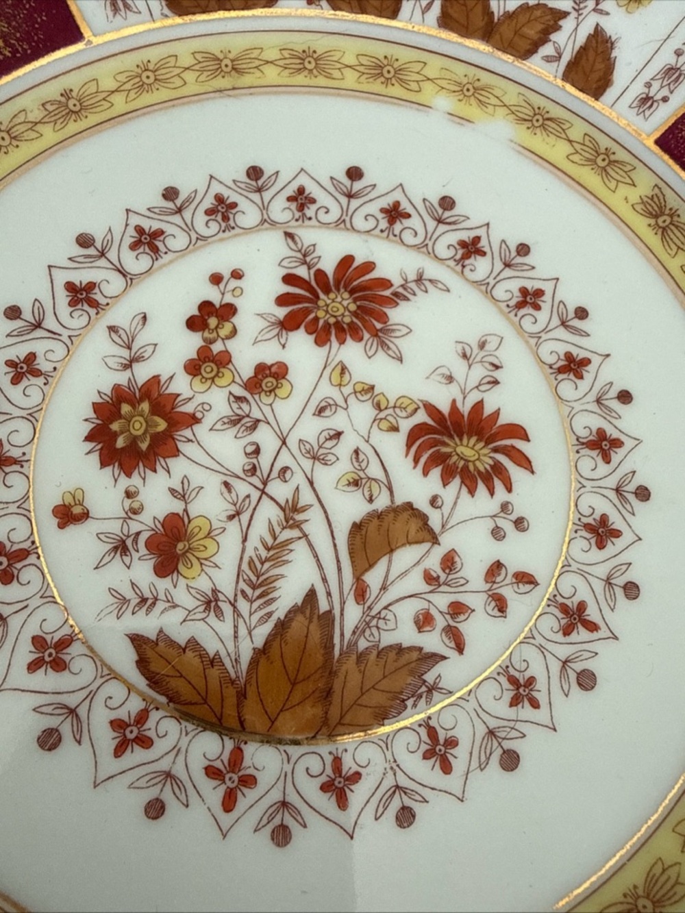 PH LEONARD  Vienna Floral Bone China Plate  8.5” diameter 
Antique!